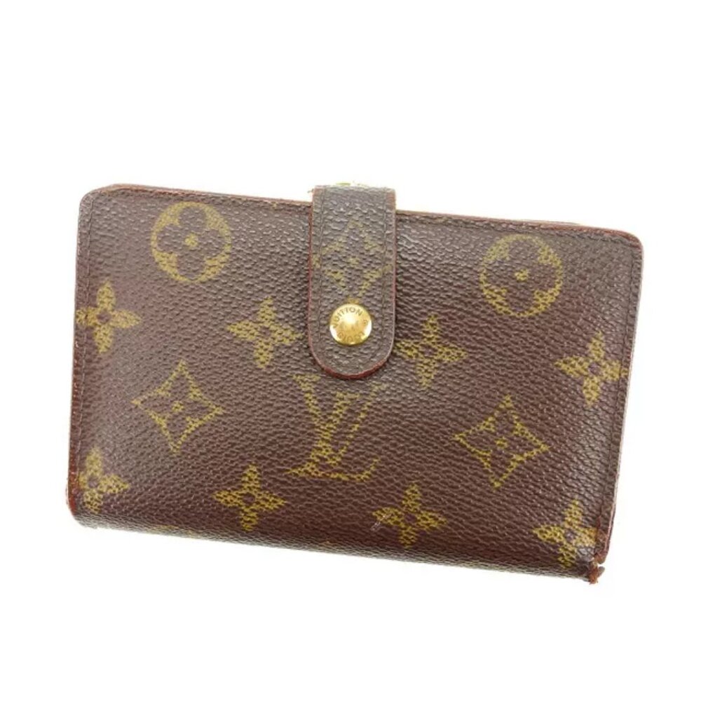 Louis Vuitton Wallet Purse Coin purse Monogram Brown Woman Authentic Used Y4608
